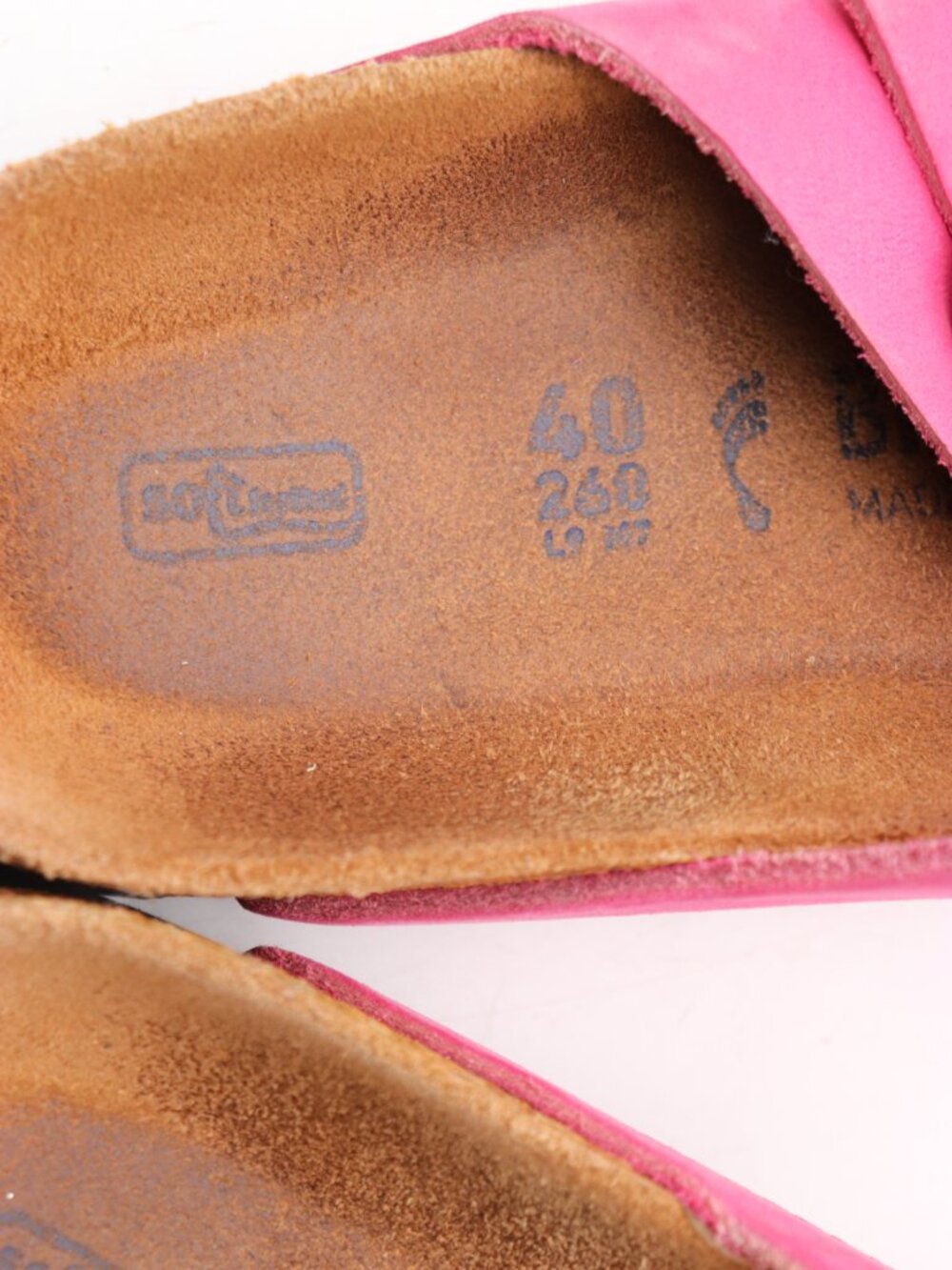 Birkenstock Arizona Women's EU 40 US 9 Soft Footbed Pink Leather Buckle Sandals - Picture 3 of 9